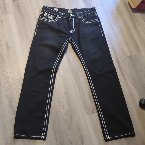 True Religion Other - True Religion Black and White Straight Jeans